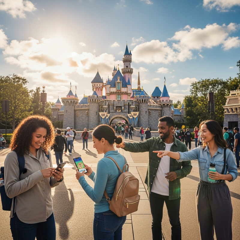 Illustration of ディズニーランドを賢く楽しむための裏技ガイド