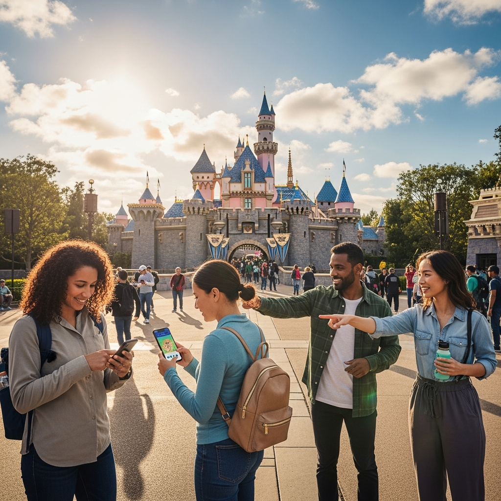 Illustration of ディズニーランドを賢く楽しむための裏技ガイド